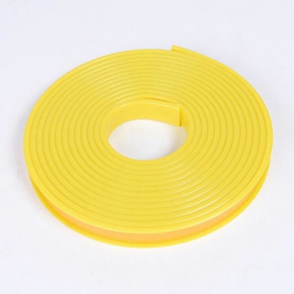 5M U-formad Kantlist Självhäftande Kantlist TPE Gummi Träskiva Stol Bord Skydd Möbeldekoration gul[qb] 16mm yellow