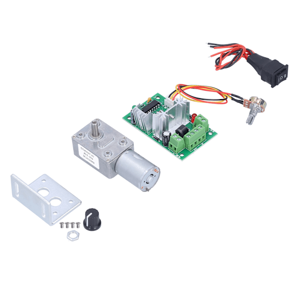 DC 24V Snekkegir Motor med Regulator Høyt Dreiemoment Mini Turbin Reduksjonsgir for Roboter Elektroniske Låser 24V20RPM[qb]