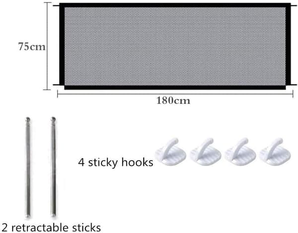 Retractable Dog Safety Gate, Retractable Pet Gate, Pet Gate, Dog Gate
