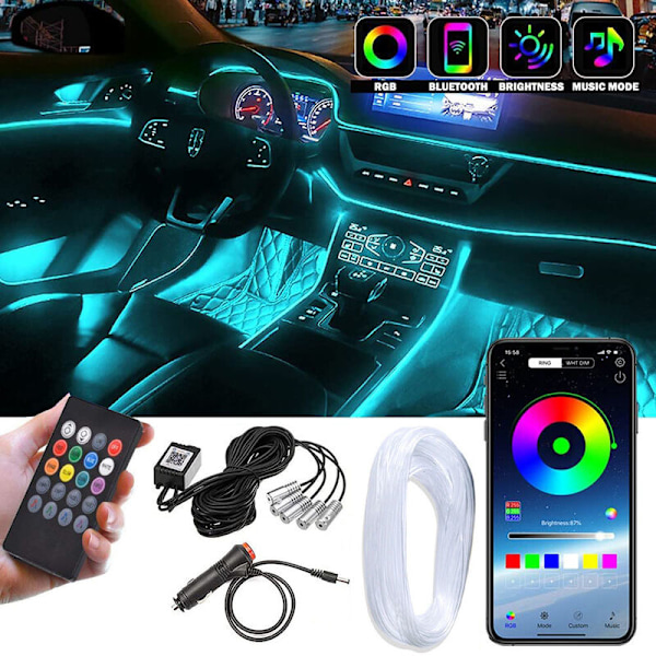 Car interior lighting, 8m car LED strip, 5v auto interior LED strip, suitable for all car models ambient light, Fonepro