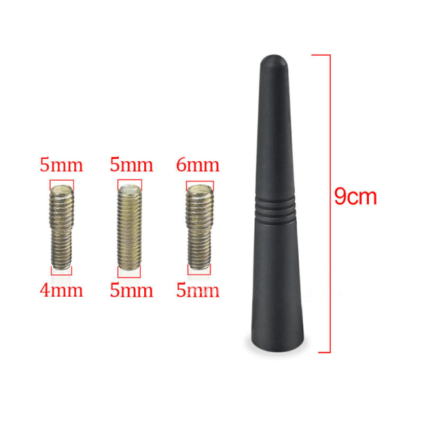 2 stk bil FM Dab antenne Bilradioantenne 9cm Mini kort bilantenne Biltakantenne med kraftig FM/AM/Dab mottaksfunksjon