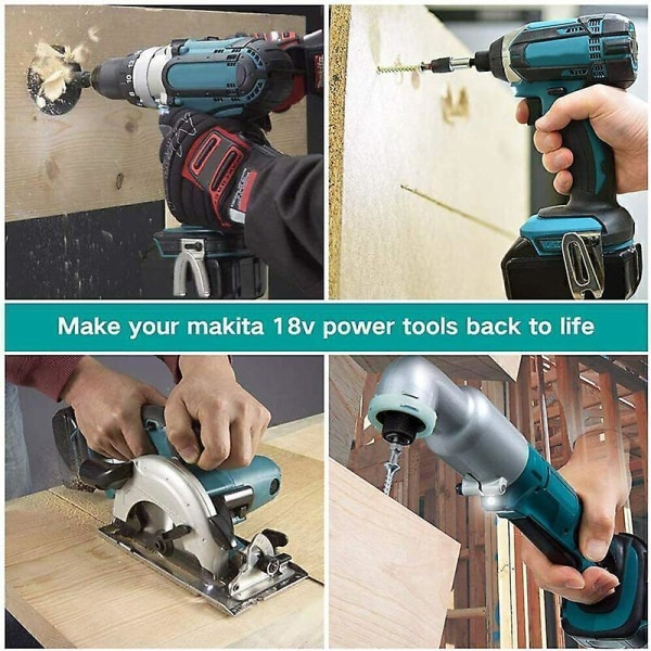 2 st ersättning för Makita batteri 18v kompatibel med Makita batteri 18v