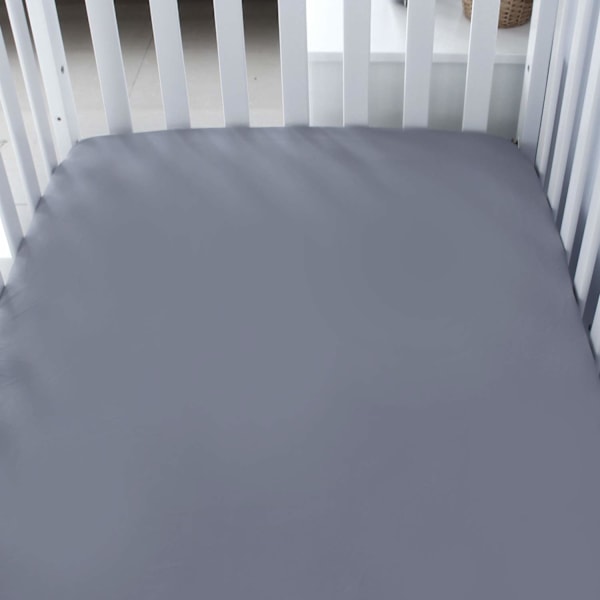 Spændemadras Betræk til Drenge, 2 Pak Spændemadras Betræk Passer til Standard Spændemadras, Neutral Toddler Seng Betræk Pige, Grå & Blå, 52”X 28”