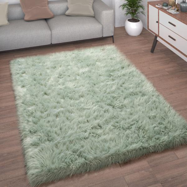 Paco Home Faux Fur Rug Round Heart Cushion Differe