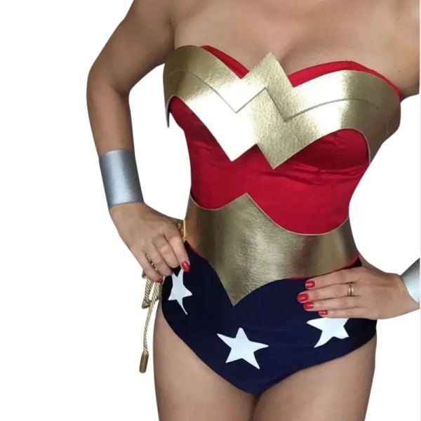 Halloween-kostyme Vintage Wonder Girls-kostyme Voksen Kvinne Cosplay Prinsesse Diana Cosplay The Amazon Princess 6stk 6 pcs L