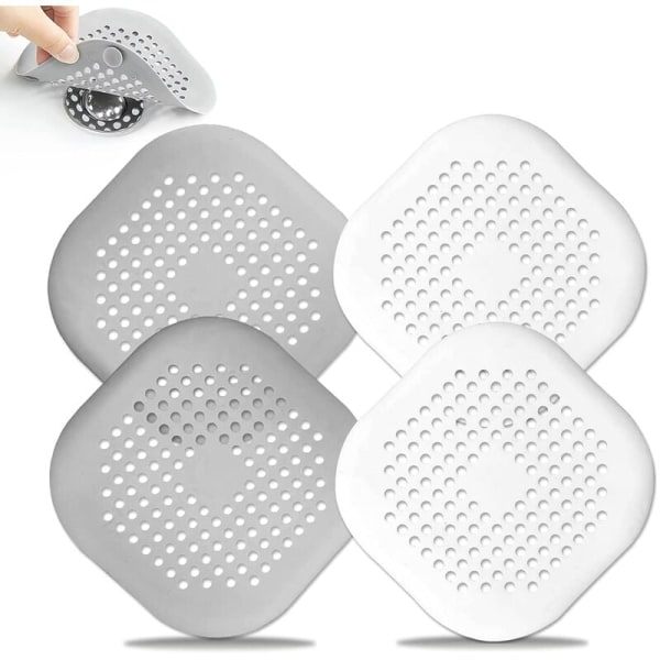 Silikonavloppsskydd, 4-pack (2 grå + 2 vita) med sugproppar