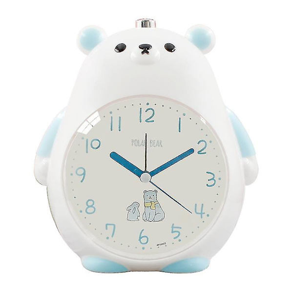 Barnalarmklocka, Hög Musik Snooze Tyst Batteridriven Alarmklocka med Nattlampa för Sovrum, Flickor & Pojkar Födelsedagspresent blue