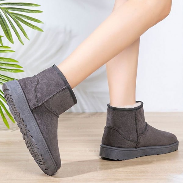 Vinterfortykket og fløyelsvarm flat såle Fashionable Anti-Sk Brown Brown 40