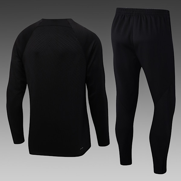 22-23 Ny säsong Paris Långärmad set för vuxna/barn svart black 16#