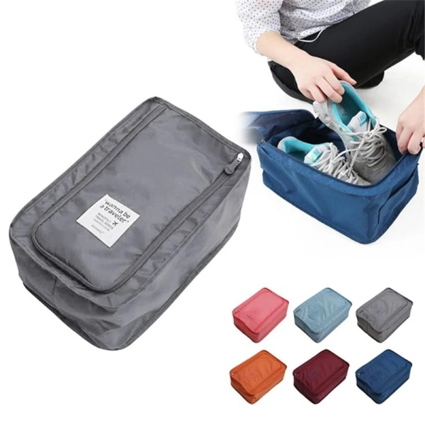 Multifunctional Portable Travel Toiletries and Shoe Bags Silver Gray