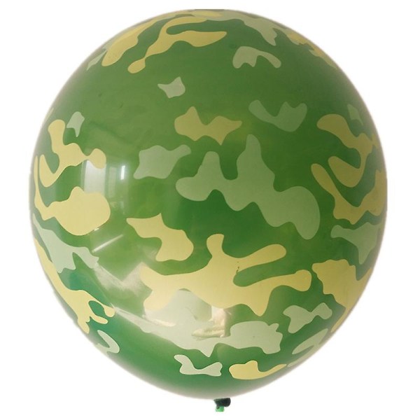 50 stk. Latex Camo Balloner Camouflage Balloner Militær Balloner til Jagt Temafest Militære Festligheder Green