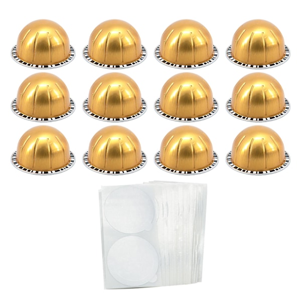 Set med 80ML/40ML/150ML/230ML kaffekapselskall DIY gjenbrukbar kaffekapselkopp for Nespresso Vertuo 80ML