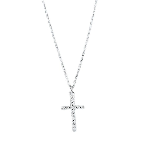 S925 Silver Halsband Klassisk mors dag present för kvinnor och flickor Cross