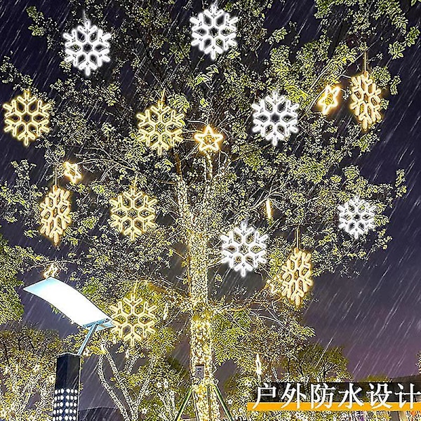 40 cm Suuri Lumivyöryketjun Valo Ulkona Lumivyöry Led Riippuva Lamppu Pihapiiri White