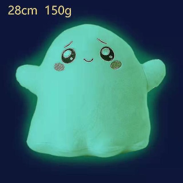 Lankybox Glow In The Dark Plys Foxy Boxy Ghosty Lanky Box Aftagelig Blød Legetøj Børn Gave Drejet Dukke Pige Seng Pude 28cm1