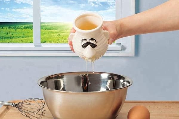 Äggseparator Rolig Köksgadget - Kul Snorsnäva Äggseparator Verktyg Användbart För Matlagning Och Bakning Vit