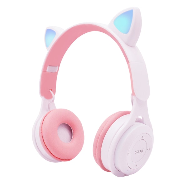 Wireless children's headphones Cat Ear LED Light Up Bluetooth foldable