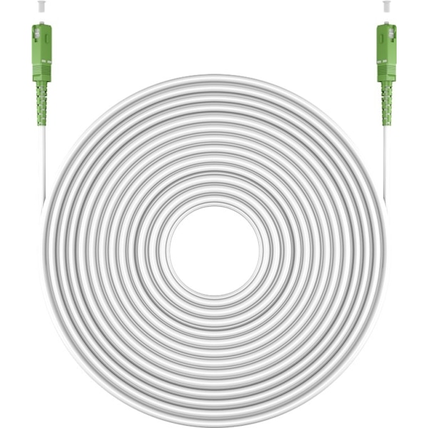 Goobay Fiberoptisk kabel (FTTH), Singlemode (OS2) Vit, vit (Simplex), 2 m plugg SC-APC (8°) > plugg SC-APC (8°), halogenfri kabelhölje (LSZH) 24