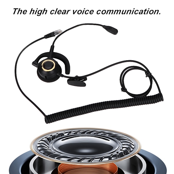 H1000-RJ9 Crystal Head Noise Canceling Call Center Headset Mukava Puhelin Kuulokkeet
