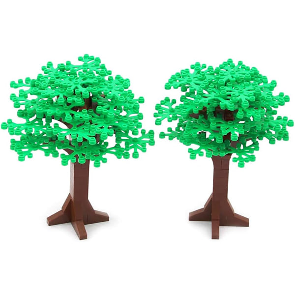 Large Trees City Building Block Compatible with Major Brand - Classic Bricks Pieces and Parts Toy Set 6.7inch Height Botanical Forest Garden(2pcs)