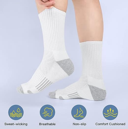 Herre Bomuldsstrømper - 5-pak Sort/Hvid/Grå Strømper Komfortable & Åndbare b[qb] black ankle socks