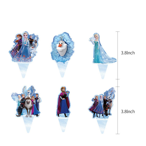 Frozen Elsa dekorationer för födelsedagsfest, ballonger, set för barn, flickor och pojkar