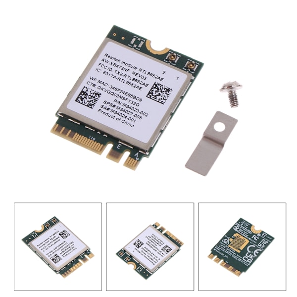 Realtek Module RTL8852AE Wi-Fi 6 Combo -kortti 802.11ax M.2 5G Wifi Langaton Wlan -kortti Bluetooth 5.2 Win 10 11