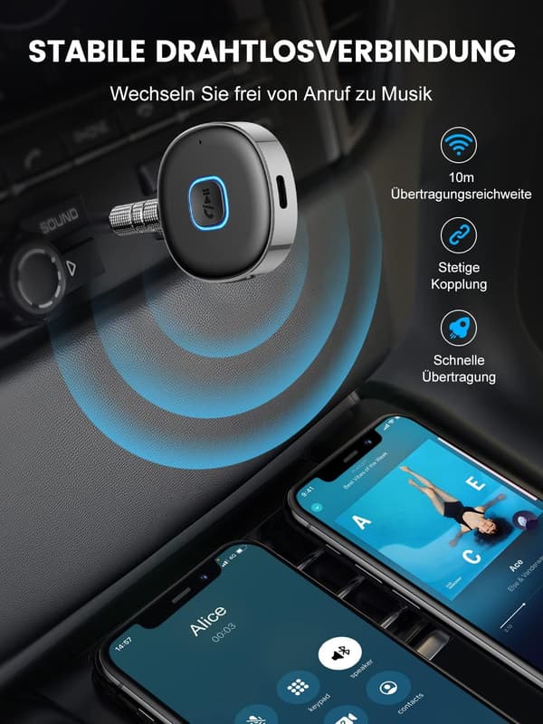 Bluetooth-adapter til musikstreaming/håndfri opkald