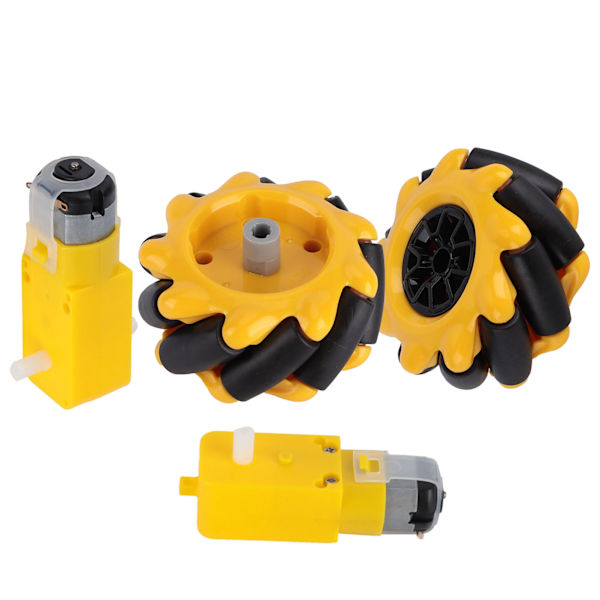 Mecanum-pyörä TT-vaihdemoottorille, älykkään robottiauton osat, lisävarusteet, DIY-lelukomponentit, 60 mm
