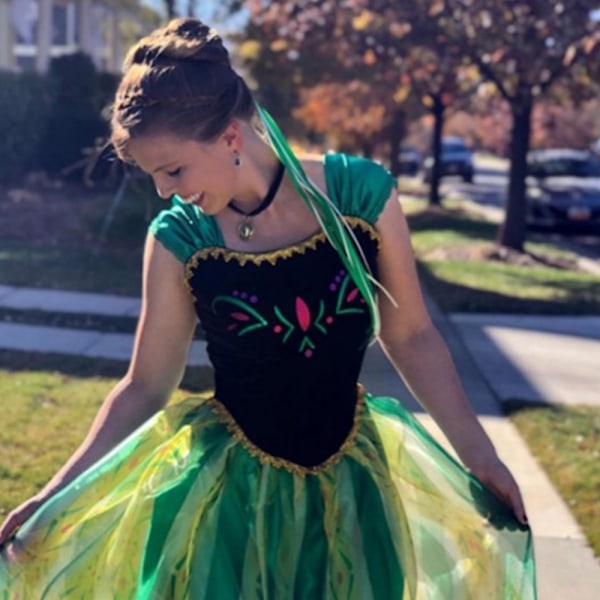 Disney Frozen Elsa Anna Kjole til Kvinder Fest Kostume Cosplay M