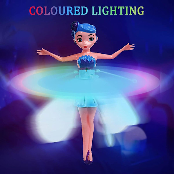 Lentävät kimaltelevat keijut Leikki - Crystal Flyers sateenkaaren kimallus, USB Magic Pixie lentävä keiju. Sisätilojen Sky Dancers -prinsessanukke lumoavaan huviin pink