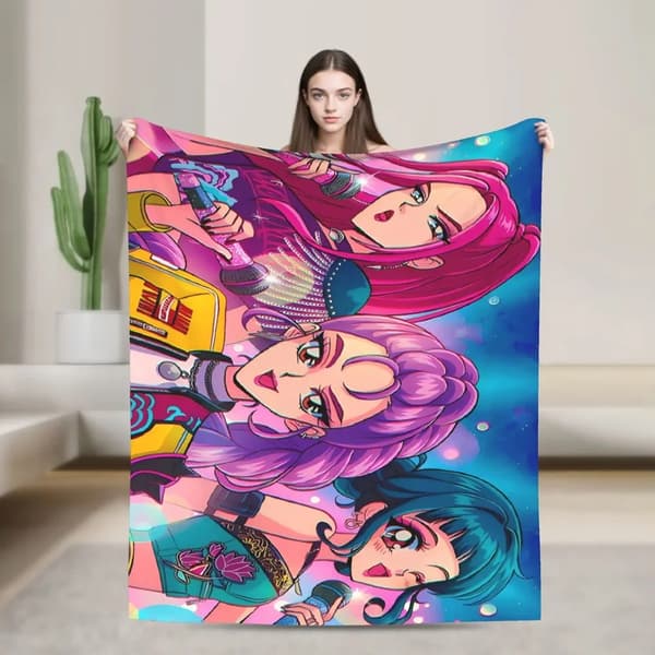 Kpop Anime Idol Flonel Tæppe Blødt Varmt Kastetæppe Sofaseng Tæppe Gave*P3*100X150cm P3 100X150cm