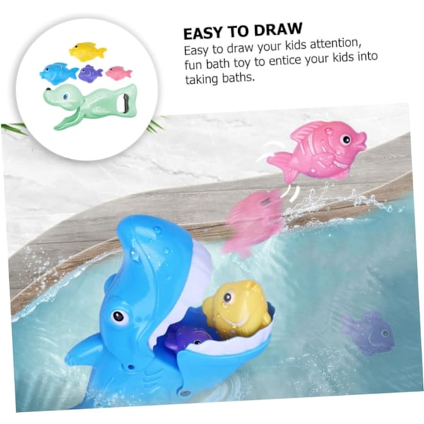 3 Set Badleksaker Magnetisk Fiskelek Baby Badleksak Badkarleksak Barn Vindande Leksak