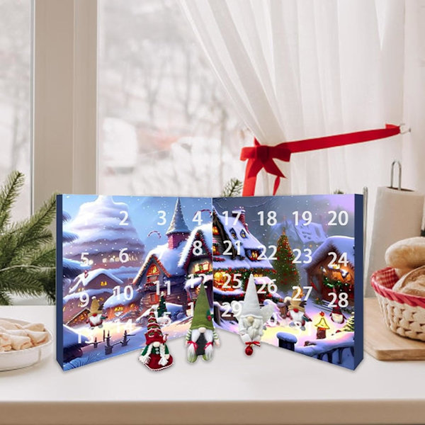 Julekalender 2024 med nisser, Julekalender 2024, 24-dages julekalender med samleobjekter af nissefigurer