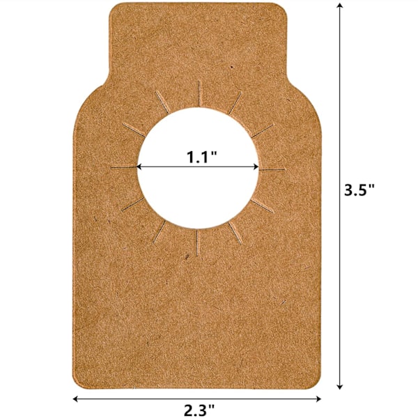 500 stk. Kraft Vinmerkelapper, Papir Vinmerkelapper for Vinkjeller, Vinmerkelapper for Flaskehals, Gjenbrukbare Flaskehals Gavemerkelapper for Champagne Brown