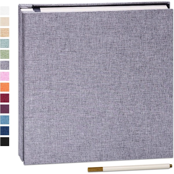 Itsekiinnittyvä valokuva-albumi 27*28cm Scrapbook-albumi 40 kaksisivuista sivua Pellavainen kovakantinen DIY Vauvan vuosipäivä Muistoalbumi