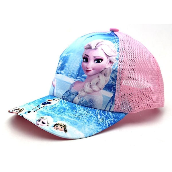 Barn Flickor Frozen Mesh Baseball Cap Justerbar Solskydd Mössa Sportkeps Gåvor