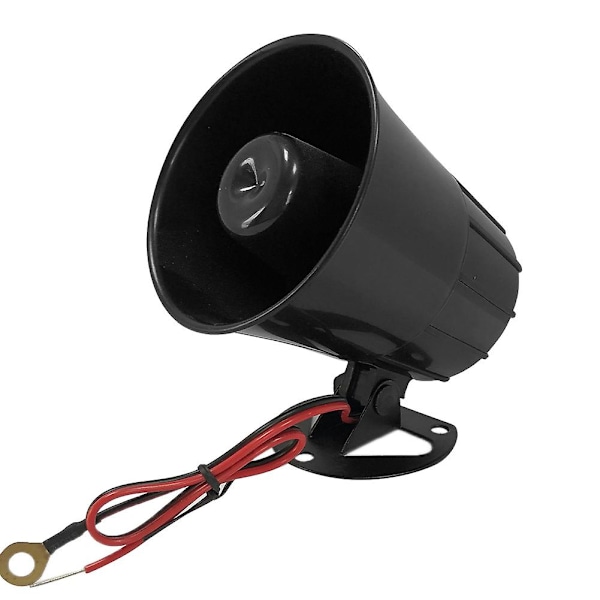 12v-24v Utendørs Alarm Sirene Ledning Høy Alarm Horn 15w 115db Utvendig Sirene Alarmhøyttaler Til Bil Motorsykkel Lastebil Tilbehør