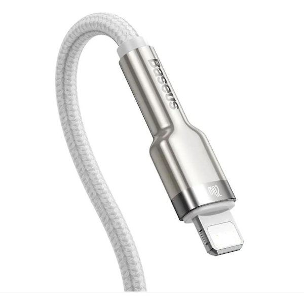 20w snabb USB C flätad laddningskabel för iPhone eller iPad sladd 2m vit