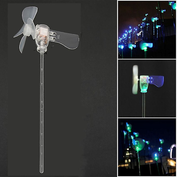 Vertikal DIY-projekt Turbiner LED Vindkraftverk Liten DC-motor Vindblad Vindgenerator