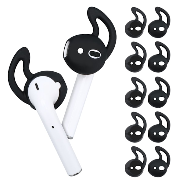 Ear Hooks for Airpods, 5 Pairs Soft Silicone Ear Hooks, Non-Slip Sports Earbuds Compatible with Airpods, Ultra Light Headphone Accessories