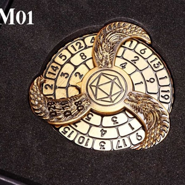 7-i-1 Metall Fingertopp Gyro D&D Tärningar för Dungeons and Dragons Spinner Tärningar Nytt[C]