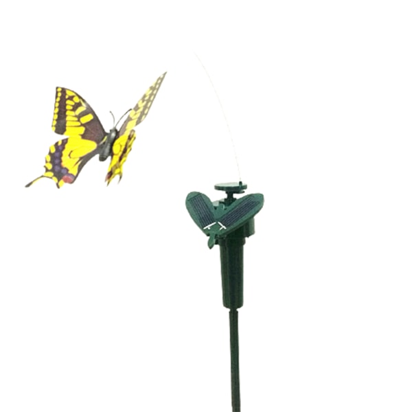 Solcells drivna dansande fladdrande fjärilar flygande kolibri trädgård växter blommor insats trädgård gräsmatta dekor mix färg Mix Color Butterfly
