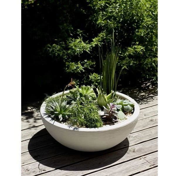 EDA Graphit servantpotte Ø59cm - Kapasitet 39L - Hvitkalket hvit