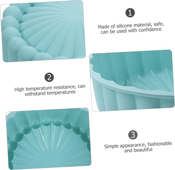 Silikone Kageform 20cm Rund 8 Tommer Bageform Non-Stick Fleksibel Blå