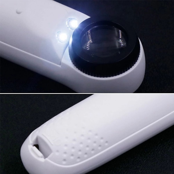 Mikroskop Bärbar 40x HD Handhållen Lupp Med Lampa Mobiltelefon Reparation Smycken Identifiering Hög Effekt Lupp
