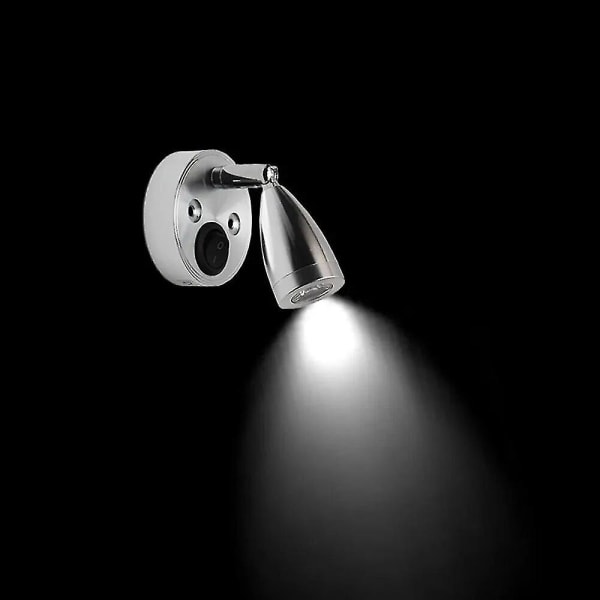 Dc12v 24v Rv Båd LED Læselampe Fleksibel Væglampe til Soveværelse Dekoration RV Lamper med USB Opladning Po Warm White C-Silver