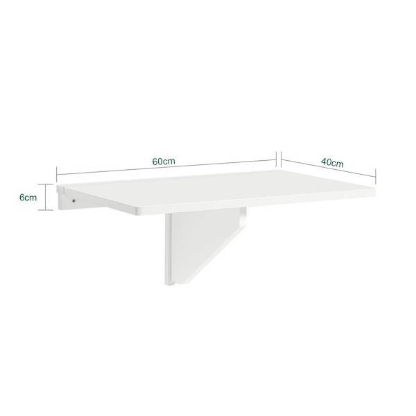 SoBuy vægmonteret klapbord, spisebord, barbord FWT03-W White