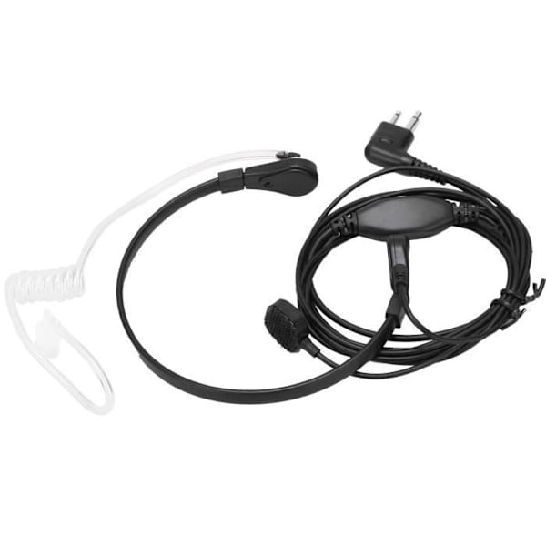 BEL-7696830311145-Walkie Talkie -kuulokemikrofoni, 2-napainen Walkie Talkie -korvanappi, 2-suuntainen radiovalvontasarja ABS GPS Walkie Talkie-