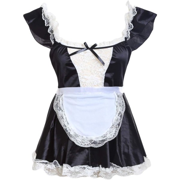 Kvinnelig Sexy Lingerie Maid Cosplay Blonder Kjole Undertøy L